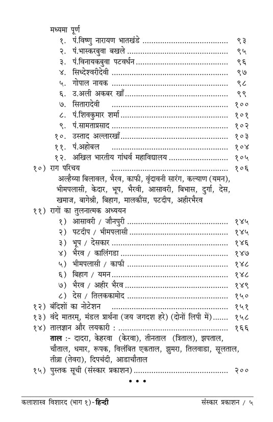Kalashastra Visharad  (Part 1) (Praveshika to Madhyama Theory) Hindi