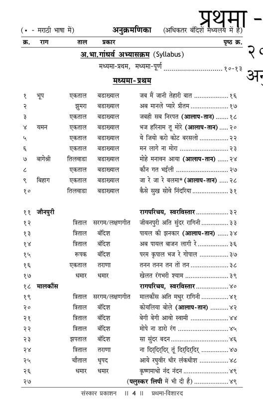 Prathma Visharad  (Part 2) (Madhyama) Practical