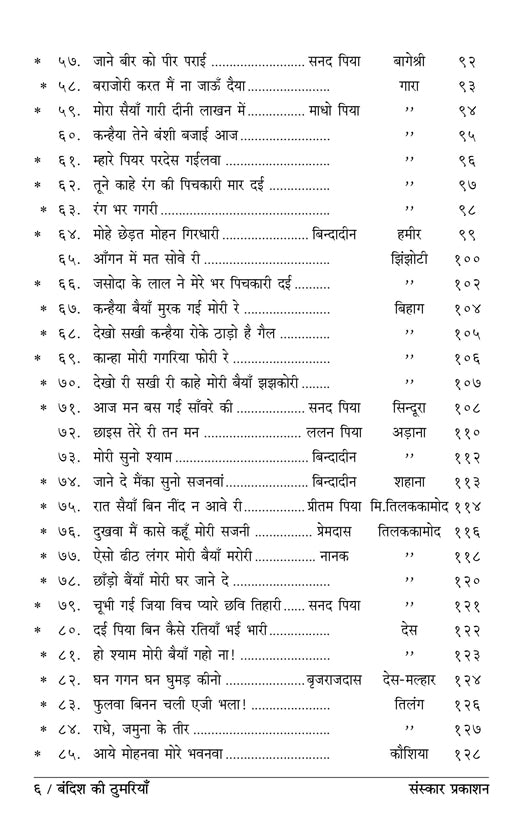 Bandish Ki Thumriya  (Bandish Notations)