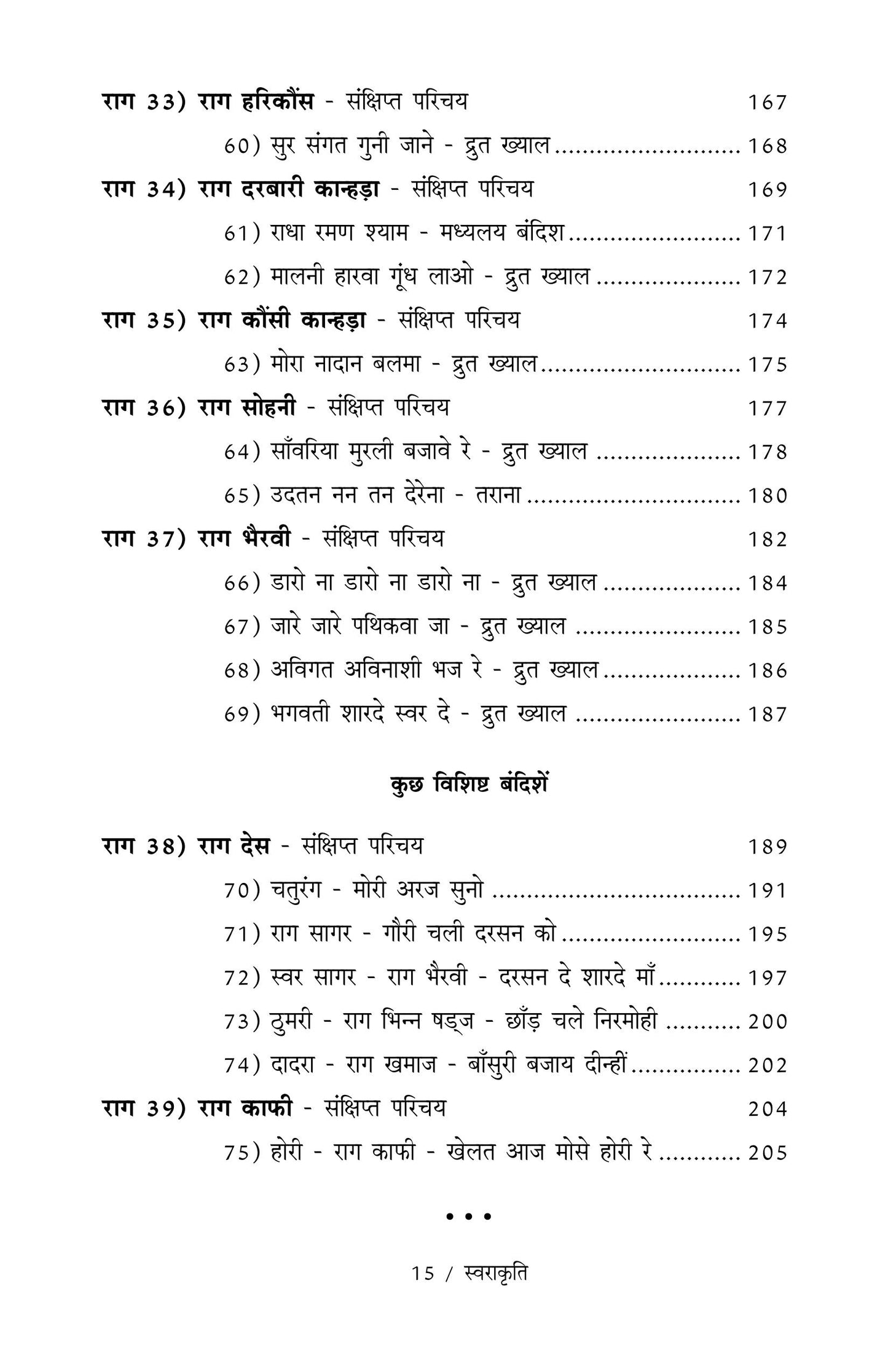 Swarakruti  ('Tanrang' - Bandish Notations)