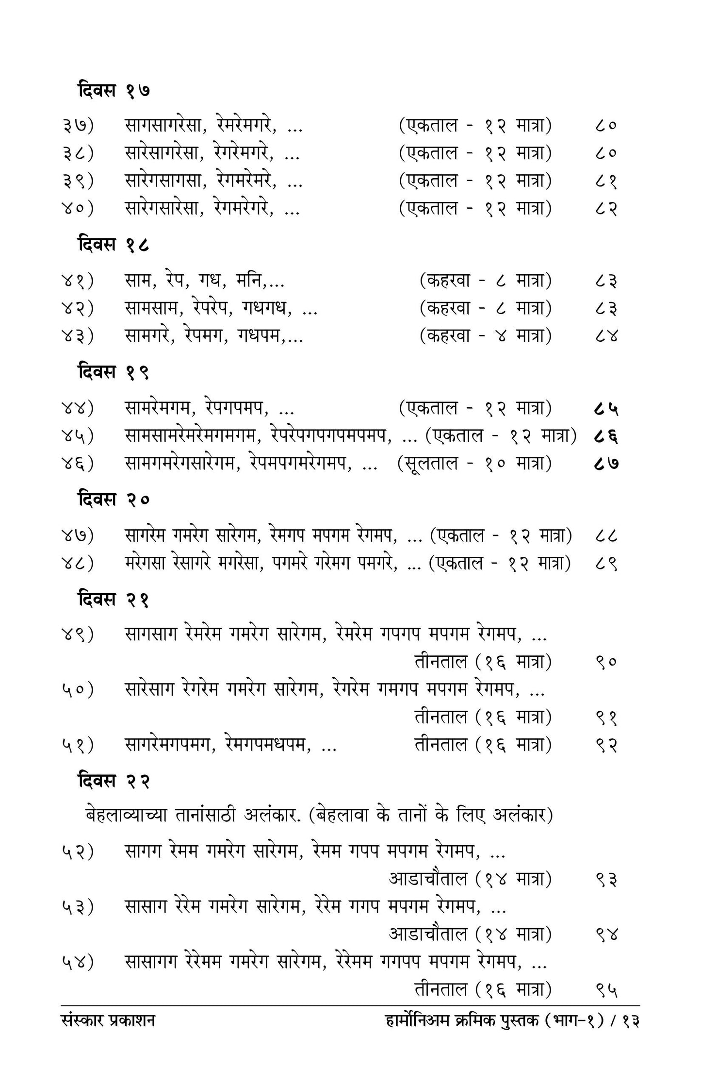 Harmonium Kramik Pustak - Part 1