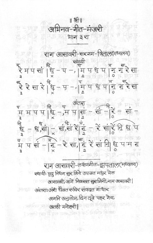 Abhinav GeetManjari  (Part 3) (Bandish Notations)  (Pt RN Ratanjankar)
