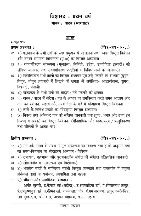 कलाशास्त्र विशारद (भाग 2) (विशारद सिद्धांत) हिंदी