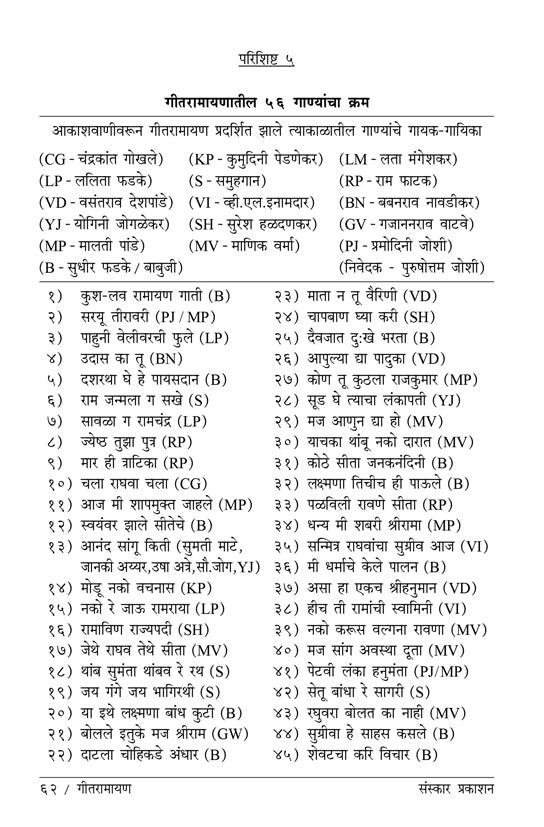 गीत रामायण - एक रसग्रहण