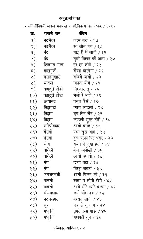 Omkar Aadinaad  (Bandish Notations)